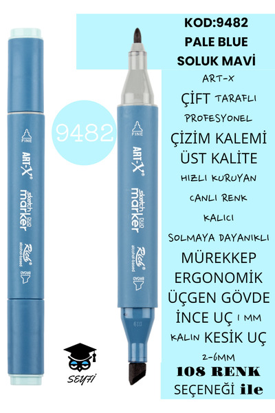 Professional Double Tarfine Fine Tip Ink Permanent Drawing Pen - Sketch 2-6mm, Long Sketch 1mm