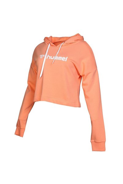 Gala Women's Orange Hooded Crop Sweatshirt