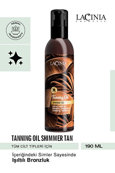 Shımmer Tan масло за сончање 190ml со светкав и бронзен ефект