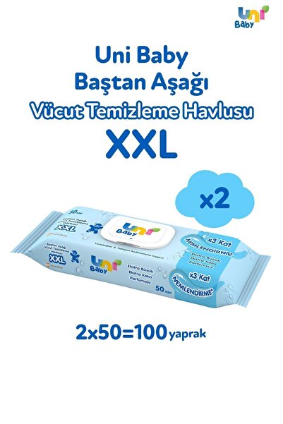 Крпа за чистење на тело Xxl 2 парчиња 100 листови