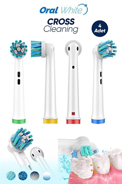 Cross Cleaning Технологија на Вкрстени Влакна Компатибилни со Oral-b 4 Резервни Глави