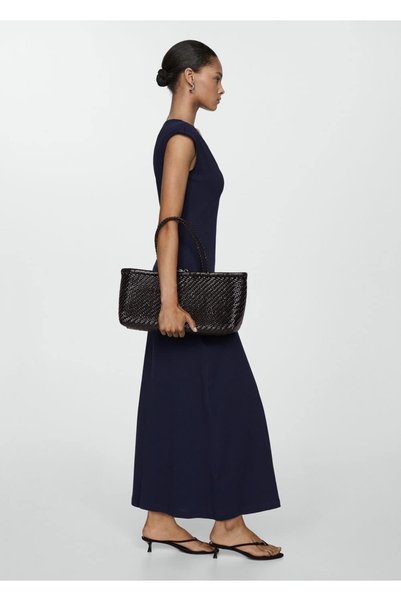 V-neck cotton dress