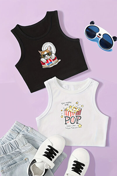 Детски секојдневен корсет за девојчиња со принт на пуканки