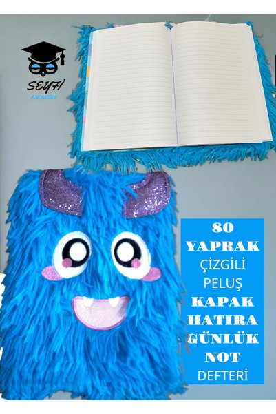 A5 (14x20 cm) size, 80-sheet Striped Plush cover keepsake diary/notebook.