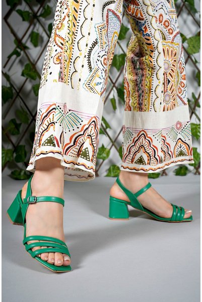 Siri Pia Women's Heeled Sandals 0012355 Green