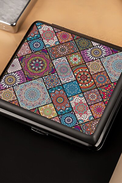 Табакера со етно дезен 95 x 90 mm