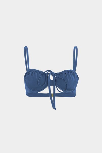 Premium Ruched Detail Luna Slim Fit Women's Bikini Top