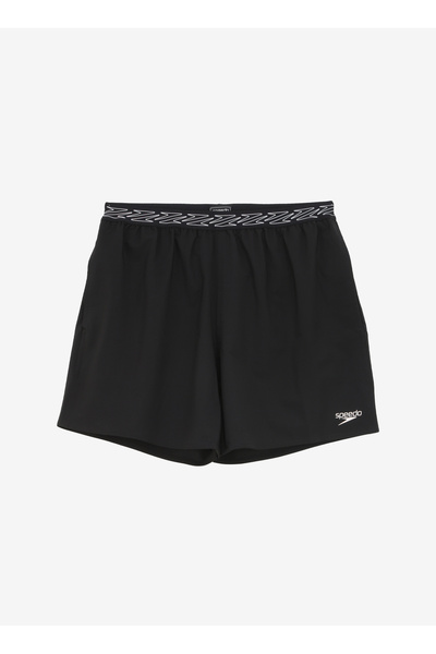 Black Men's Elastic Waist Regular Fit Shorts Swimsuit 8-0033470001 Hyperboom Band