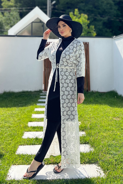 Open Front Pareo 498-486 Off White