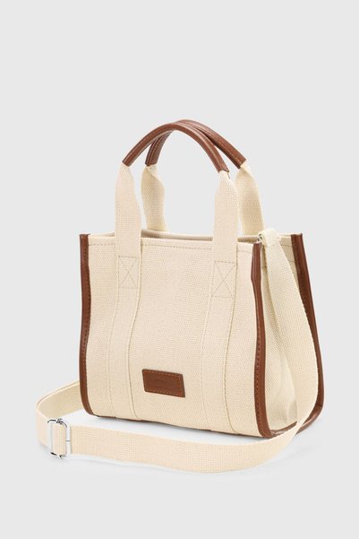Women's Soft Cream Canvas Tote Bag