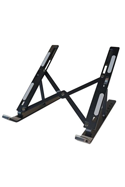 Elitstore пренослив склоплив алуминиумски држач за лаптоп, црн (футрола како подарок)