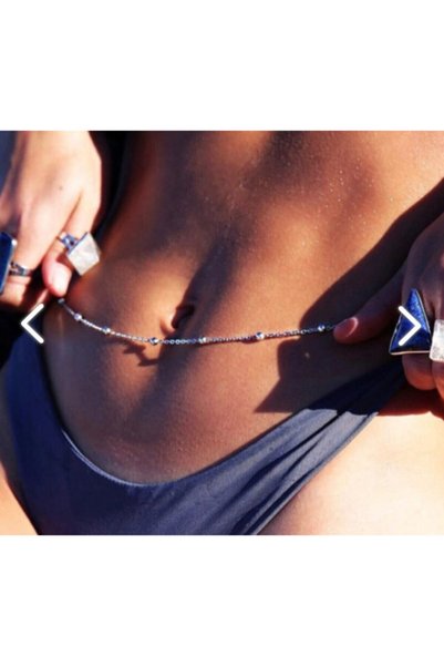 Silver Color Ball Chain Waist Accessory