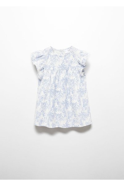 Flounced patterned blouse