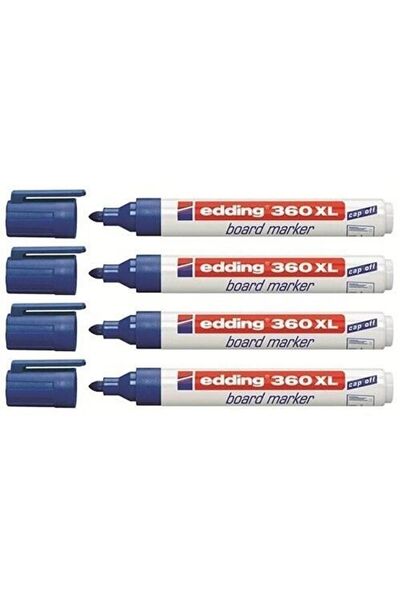 Eddıng 360XL White Blackboard Pen Blue 4 Pcs