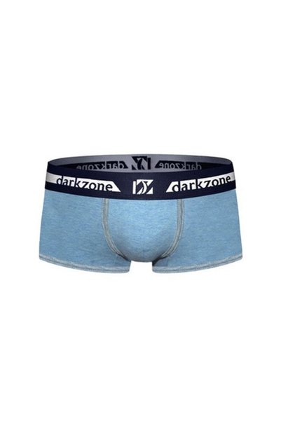 Men's Gray Piping Light Blue Short Boxers