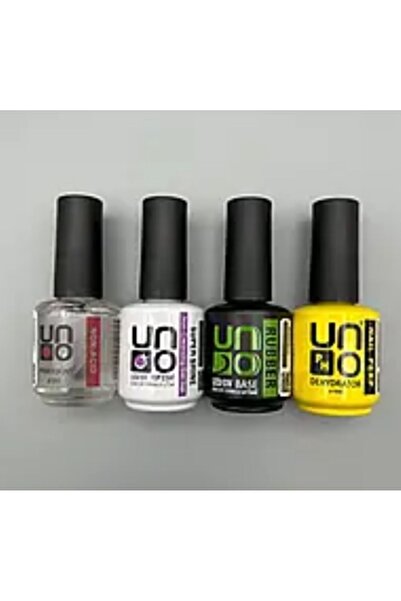 Uno сет за траен лак за нокти 4-делен прајмер - Ultrabond - Rubber Base - Super Shine завршен слој