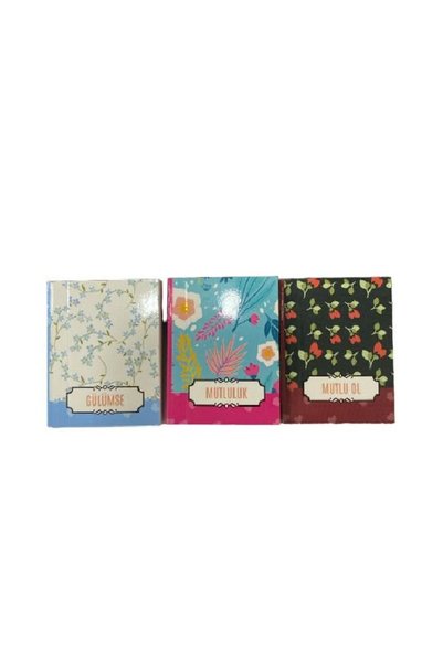 Ceren Mini Unlined Notepad 4X5 cm 120 Pages 3 Pieces