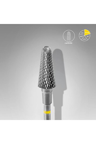 Брус од тврда легура во форма на конус, жолт, дијаметар 6 mm / работен дел 14 mm