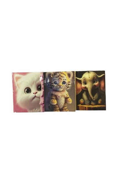 Ceren Mini Unlined Notepad 4X5 cm 120 Pages 3 Pieces