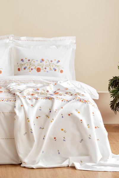 Clarice 100% Cotton Double Duvet Cover Set Multicolor