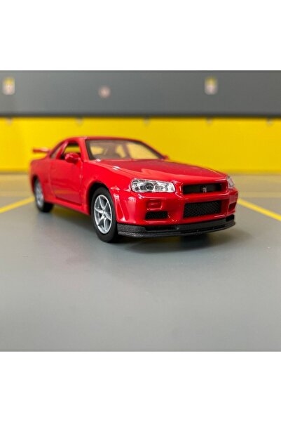 Nissan Skyline Gt-r R34 1/36 скала метална модел автомобил играчка