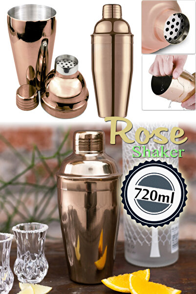 Shaker коктел миксер 720ml нерѓосувачки челик розе RA909