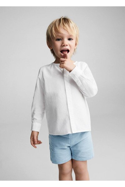 Linen Blend Bermuda Shorts