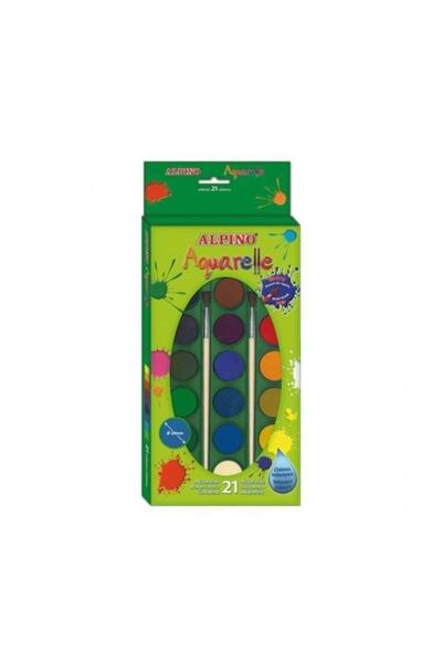 Alpino Aquarelle акварелни бои со 21 нијанса и четка Aq-02