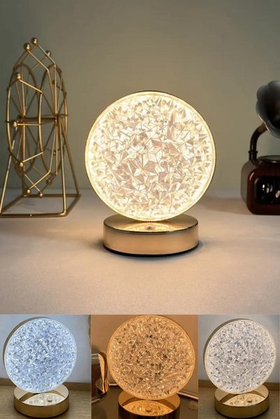 Rechargeable Touch Table Lamp Round Model