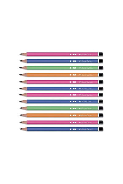Opaque 2b 12 Pieces Hexagon Ergonomic Body Pencil