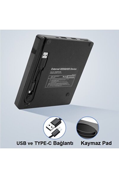 Надворешен DVD-RW USB 3.0 CD DVD режач | SD TF читач на картички и USB Hub мултифункционален