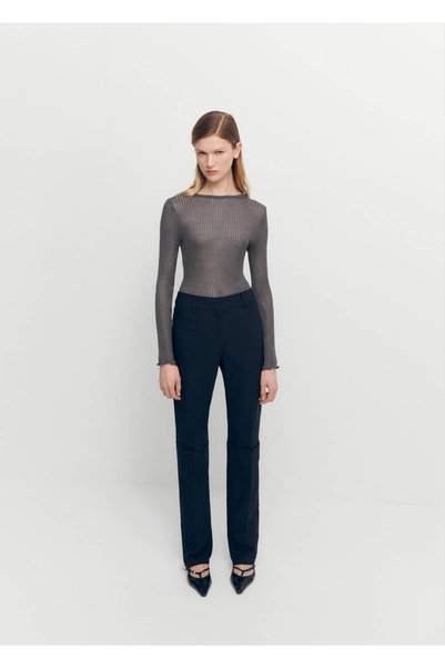 Long-Sleeved Silk T-Shirt