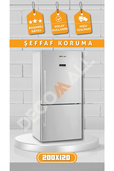 ТРАНСПАРЕНТНА ЗАШТИТА самолеплива фолија за обложување на фрижидери, апарати, подови и плочки (200x100)