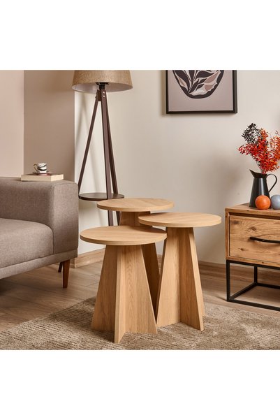 Mushroom 3-Piece Nesting Table - Ebru