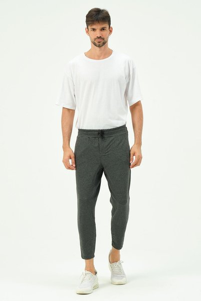 Men's Straight Leg Sweatpants with Back Pocket 783 Anthracite