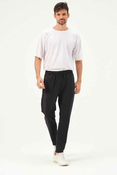 Men's Straight Leg Sweatpants with Side Pockets 780 Navy Blue