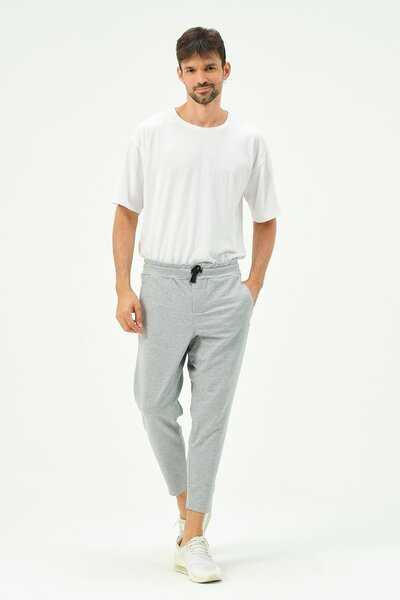 Men's Straight Leg Sweatpants with Back Pocket 783 Gray