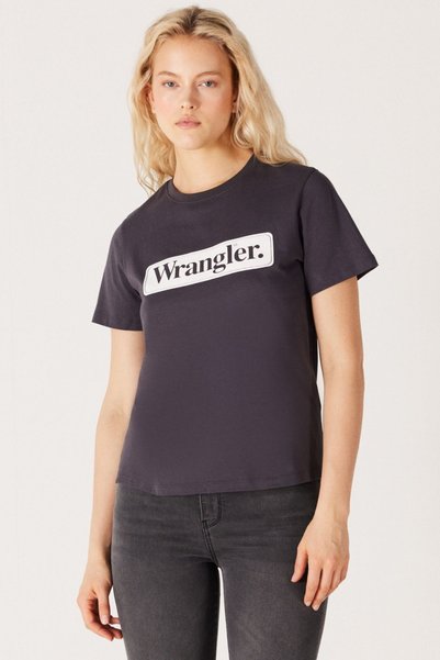 Regular Fit Regular Cut Crew Neck 100% Cotton Black Women's T-shirt