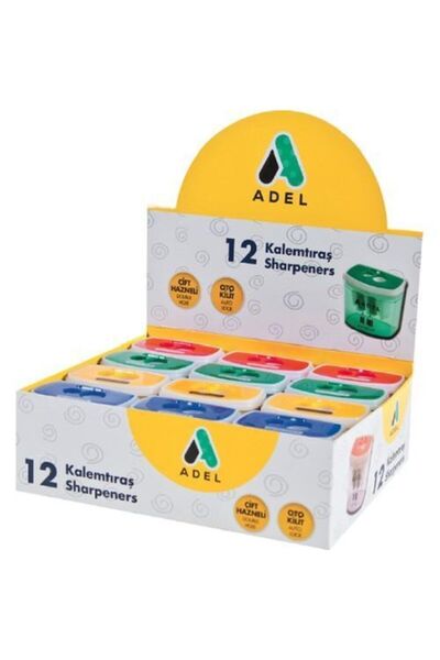 Double Blade Auto Lock Pencil Sharpener with Box 685 (12 Pieces)