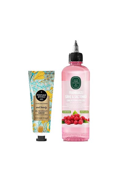 Оцет со малина и тоник за коса 500 ml и крема за раце и тело Soul Beauty 50 ml