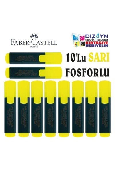 Highlighter Pen 10 Yellow