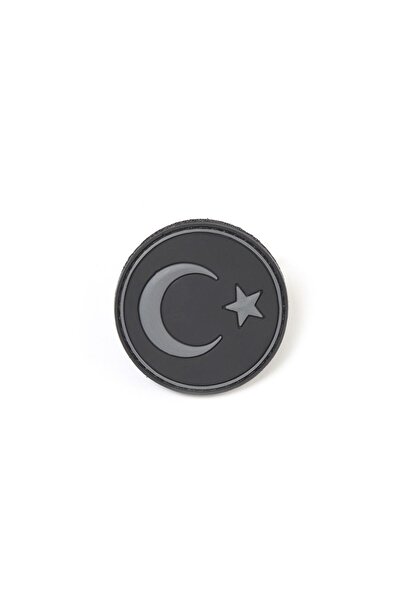 Тркалезна лепенка со турско знаме црна тактичка воена лепенка - Patch