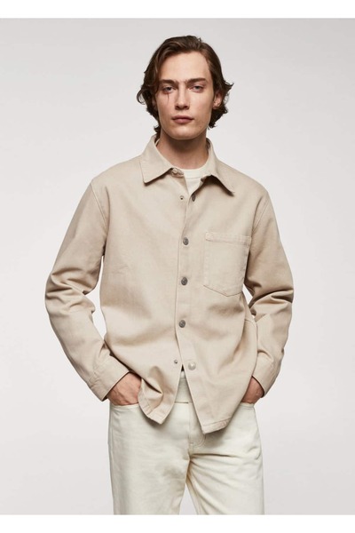 Denim Shirt Jacket with Pockets