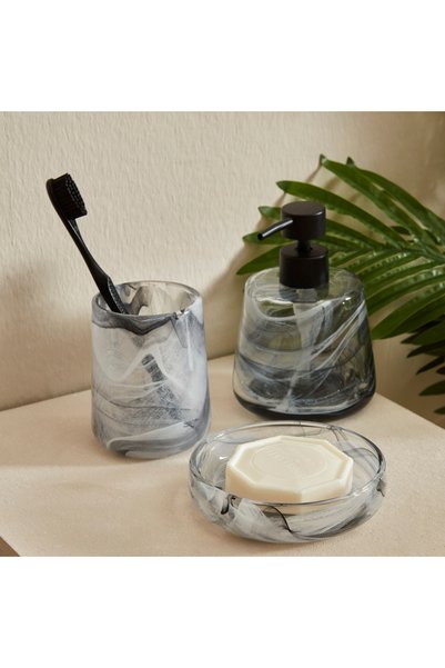 Aline Bathroom Accessory Set 3 Pieces Anthracite