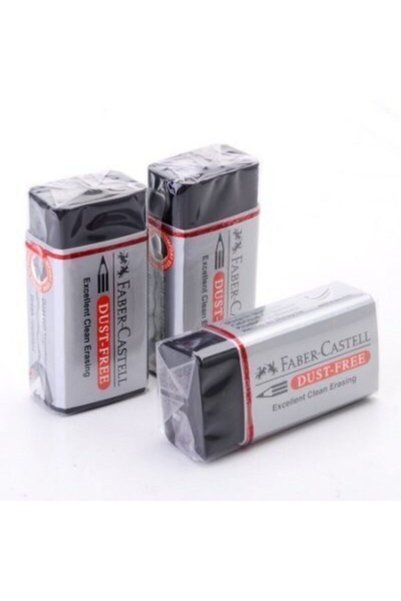 Faber-castell Dust-free Black Eraser 3-pack