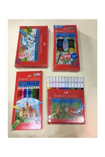 Stationery and Toy World 4-Piece School Set Crayons Kindergarten - Nursery - Primary School