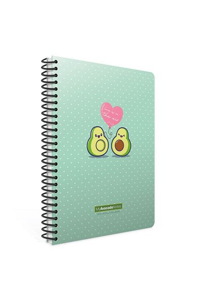 Avocado Notes Spiral Paper Cover Notebook A4 80 Sheets Lined