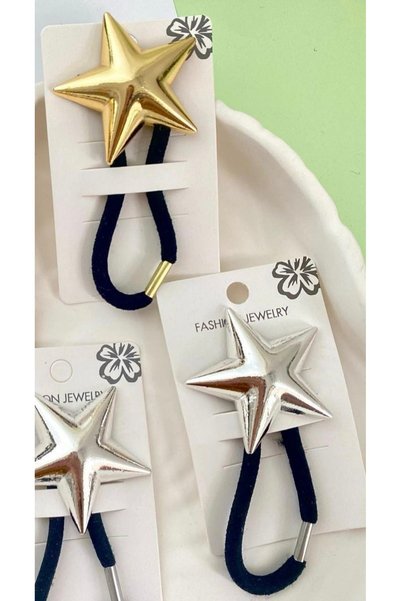 Monalisatoka Women's Pinterest Gold, Silver 2-Piece Star Hair Clip