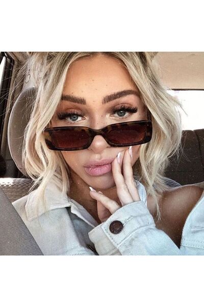 Women's Chunky Frame Vintage Leopard Sunglasses