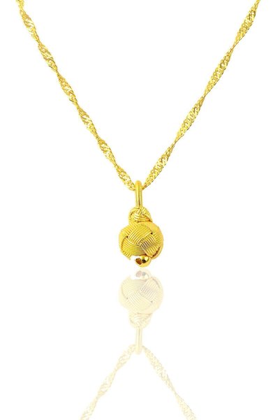 Women's Silver Gold Gilded Kazaziye Ball Necklace and Singapore Chain Sgtl9573